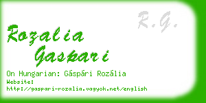 rozalia gaspari business card